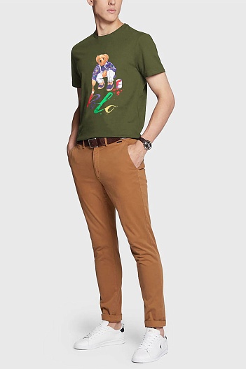Футболка зелёного цвета Polo Ralph Lauren "Bear"   