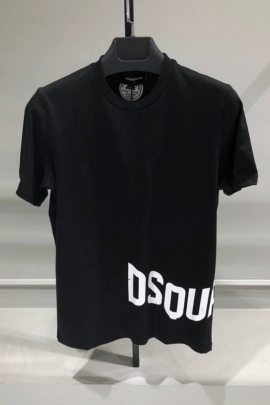 Мужская чёрная футболка Dsquared2