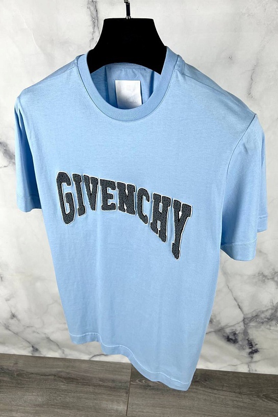 Мужская футболка Givenchy голубого цвета