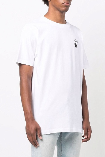 Белая оверсайз футболка Off-White Bubble Arrows   