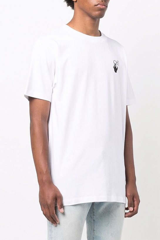 Белая оверсайз футболка Off-White Bubble Arrows