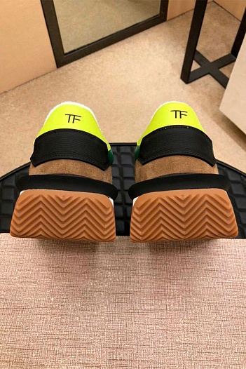 Мужские зелёные кроссовки Tom Ford   