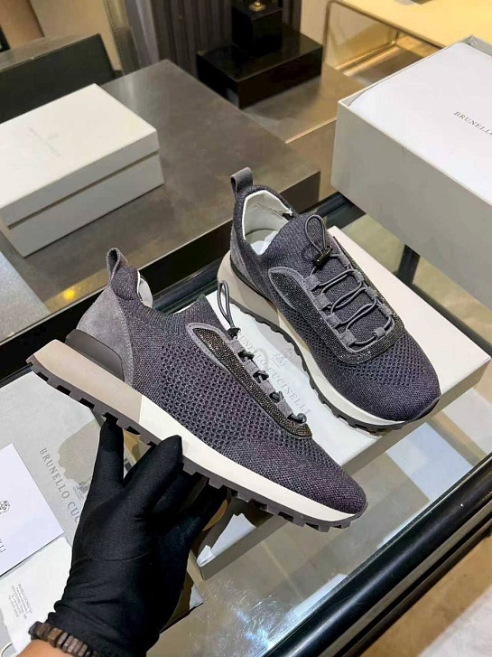 Женские текстильные кроссовки Brunello Cucinelli premium