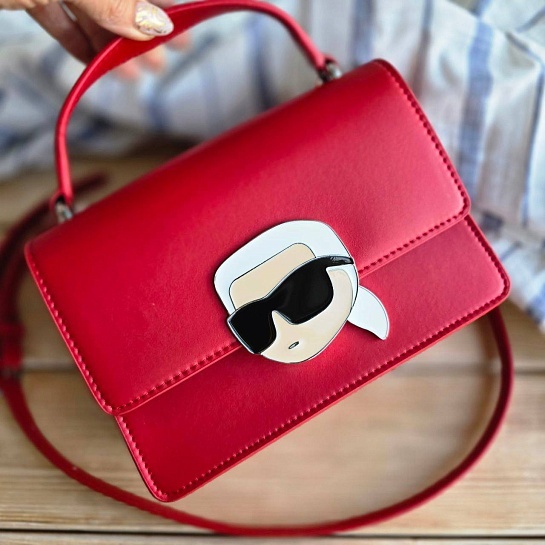 Женская сумка Karl Lagerfeld ikonik 22x15 см - Red