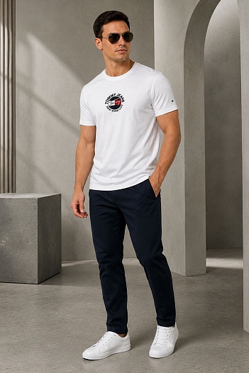 Белая мужская футболка Tommy Hilfiger New York City   