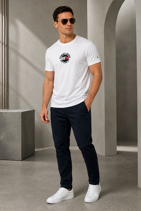 Белая мужская футболка Tommy Hilfiger New York City