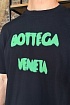 Чёрная оверсайз футболка Bottega Veneta logo-print