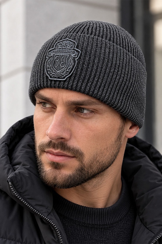 Шапка Billionaire logo-embroidered - Grey