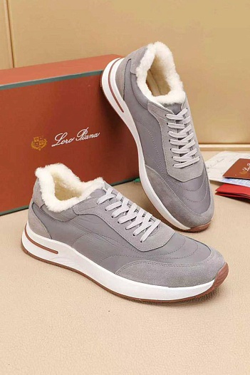 Кроссовки с мехом Loro Piana Week End Walk Evo    