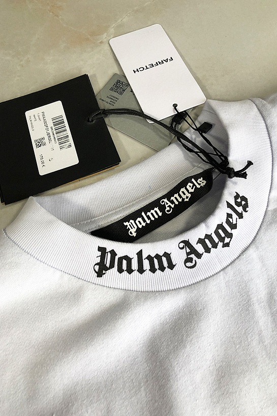 Белая оверсайз футболка Palm Angels logo-print