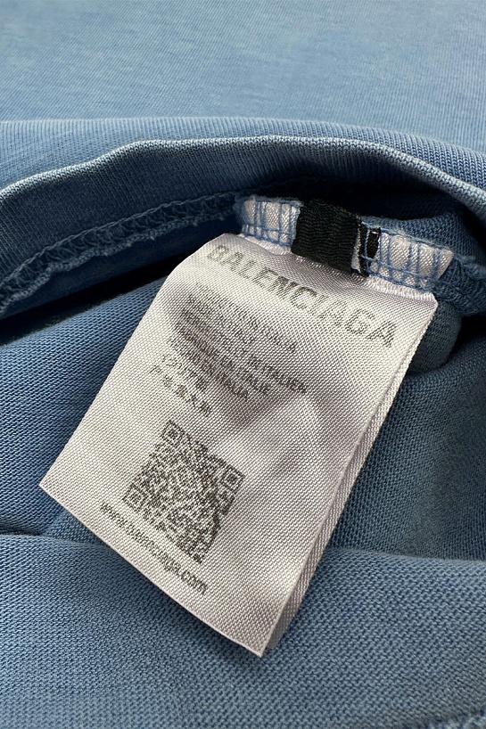 Синяя оверсайз футболка Balenciaga College est.1917