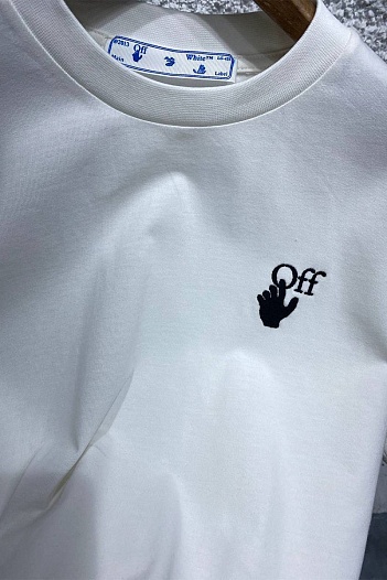 Белая оверсайз футболка Off-White Pascal Arrow Logo   