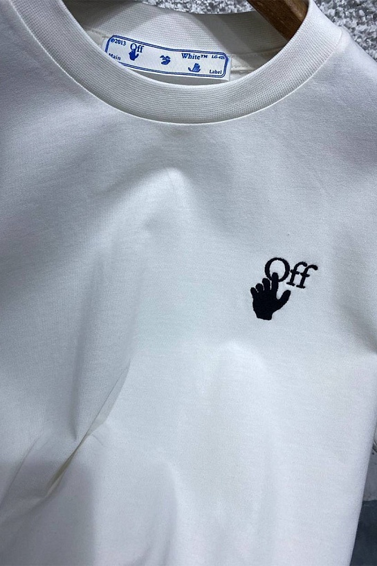 Белая оверсайз футболка Off-White Pascal Arrow Logo