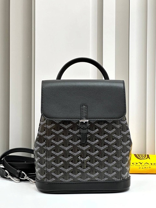 Женский рюкзак Goyard Alpin Mini Premium 23x19x9.5 см - Black