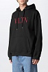 Мужское чёрное худи Valentino logo-embroidered
