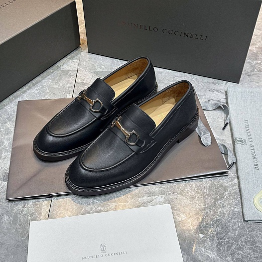 Кожаные лоферы Brunello Cucinelli Premium - Black   