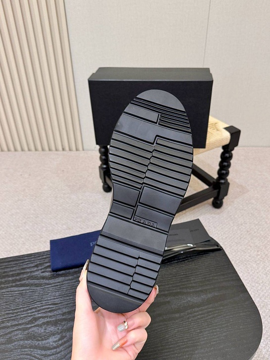 Лакированные ботинки Prada premium - Brown