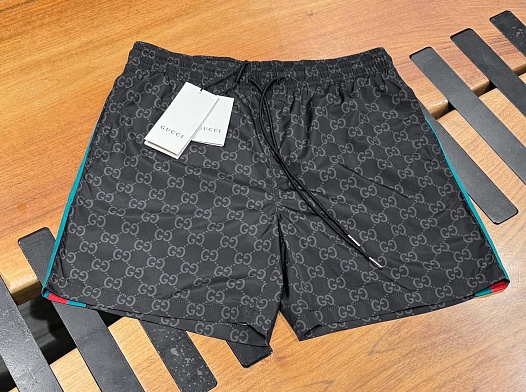 Мужские чёрные шорты Gucci GG Jacquard   