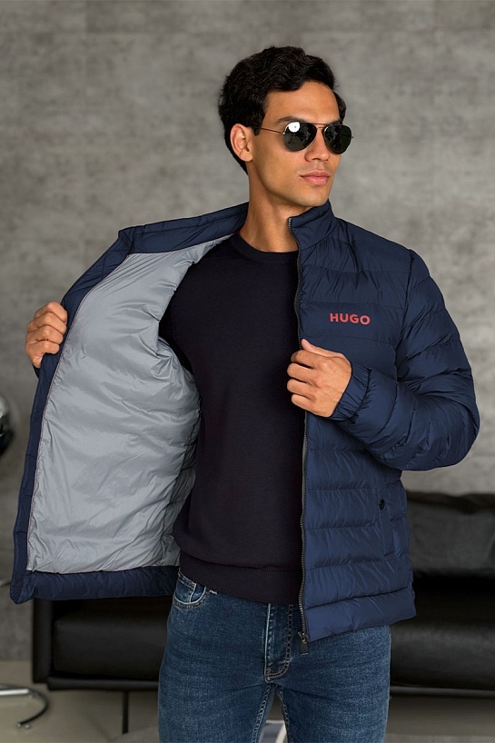 Мужская тёмно-синяя куртка Hugo Boss