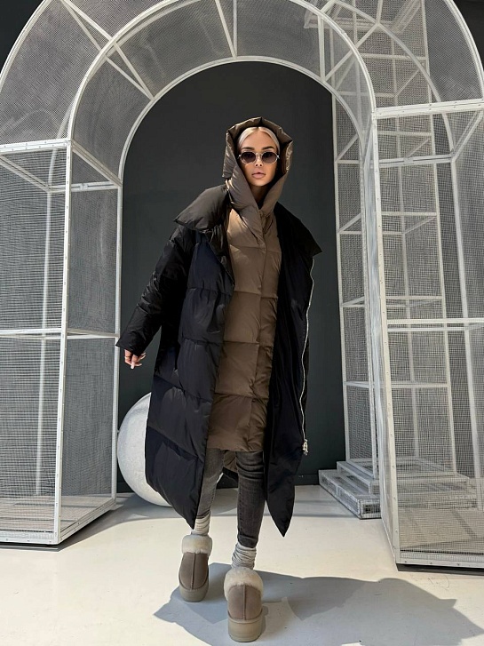 Женский чёрный пуховик Max Mara