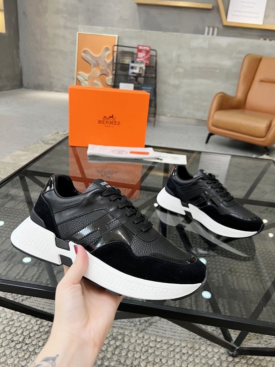 Мужские кроссовки Hermes - Black
