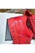 Мужские кожаные кроссовки Philipp Plein красного цвета