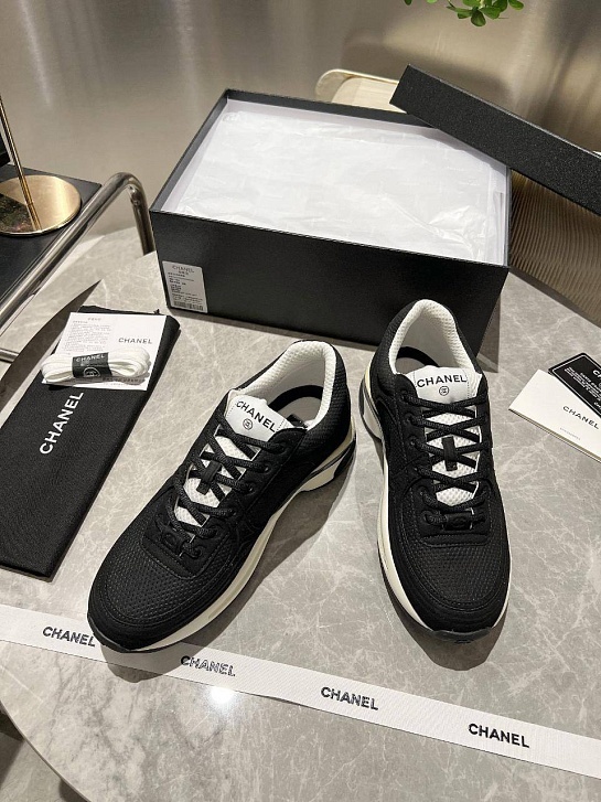 Женские кроссовки Chanel Premium - Black