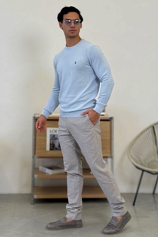 Мужской джемпер Роlо Ralрh Lаurеn pony-embroidered - Blue