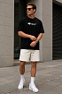 Чёрная оверсайз футболка Off-White Spray Helv Skate