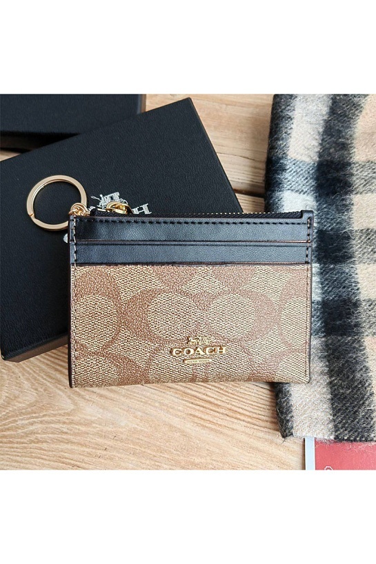 Кожаный кардхолдер Coach 12x9 см (3 расцветки)