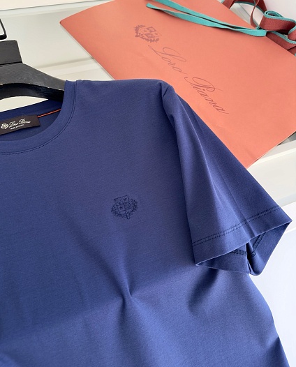 Мужская синяя футболка Loro Piana   