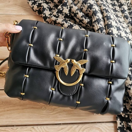 Женская кожаная сумка puff 28x18 см (2 расцветки)