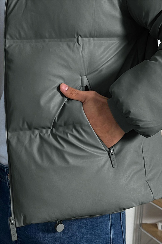 Мужской пуховик Prada Linea Rossa - Grey