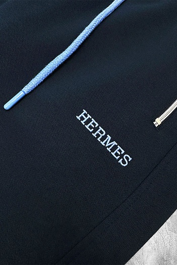 Тёмно-синие спортивные штаны Hermes   