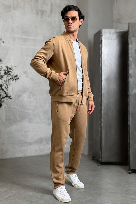 Спортивные штаны Kiton бежевого цвета