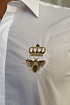 Мужская рубашка Dolce&Gabbana Bee & Crown - White