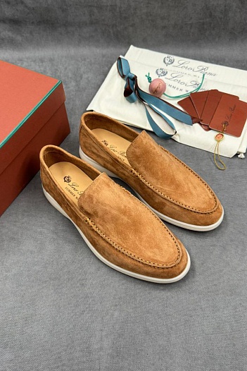 Мужские замшевые лоферы Loro Piana   