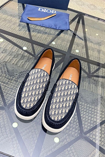 Мужские замшевые лоферы Dior   