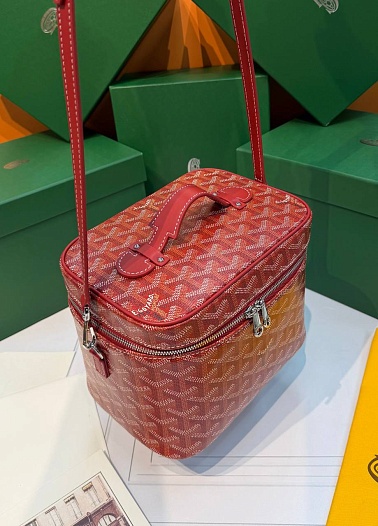 Кожаная сумка Goyard Muse Vanity Case ​premium 20x16x14 см   