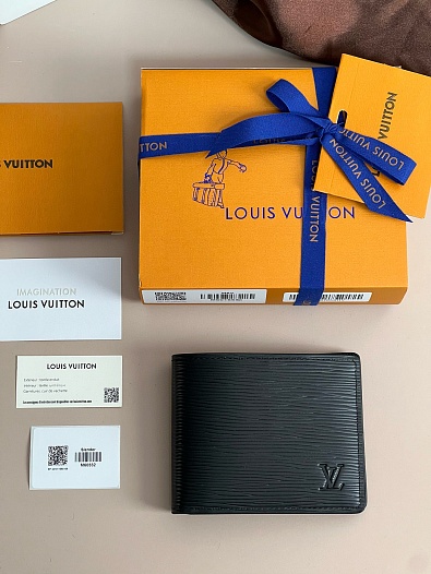 Кожаный кошелёк Louis Vuitton Slender Premium 11x8.5x1 см   