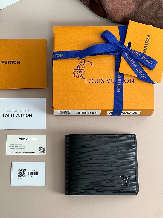 Кожаный кошелёк Louis Vuitton Slender Premium 11x8.5x1 см