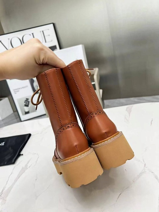 Женские кожаные ботинки Celine