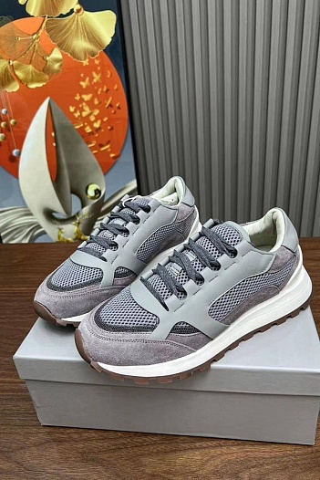 Женские комбинированные кроссовки Brunello Cucinelli   