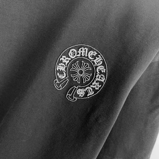 Чёрная оверсайз футболка Chrome Hearts Premium