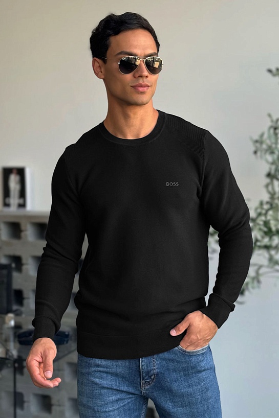 Мужская кофта Hugo Boss чёрного цвета