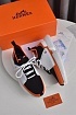 Мужские текстильные кроссовки Hermes Expert - Black / Orange