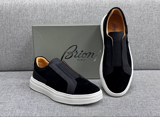 Мужские комбинированные слипоны Brioni   
