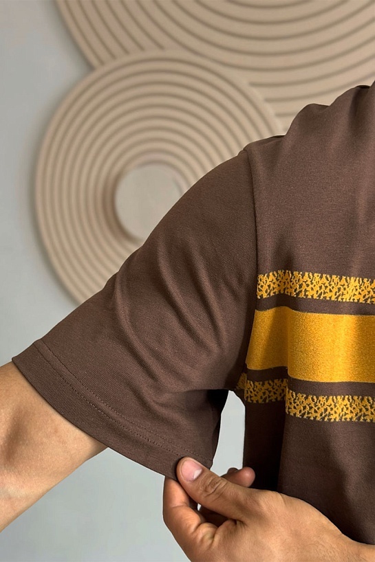 Мужская оверсайз футболка Dior - Brown