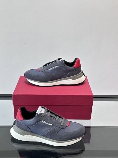 Мужские комбинированные кроссовки Salvatore Ferragamo   