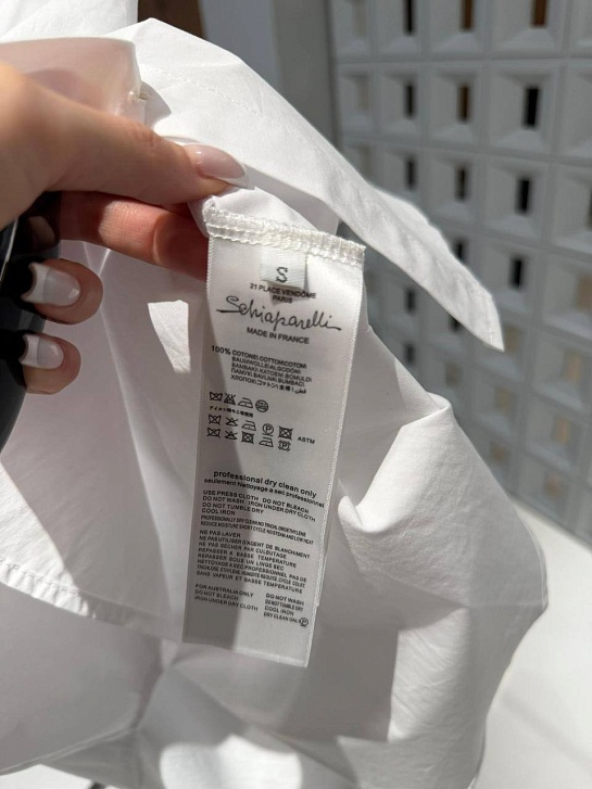 Женская белая рубашка Schiaparelli premium